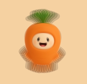 一只可爱的胡萝卜君